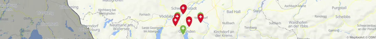 Map view for Pharmacies emergency services nearby Roitham am Traunfall (Gmunden, Oberösterreich)